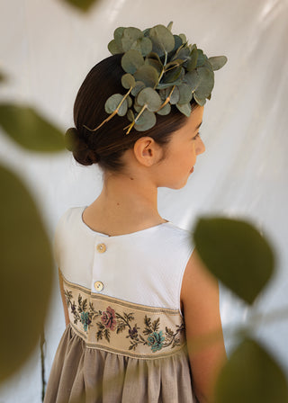 Vestido Fallera tierra