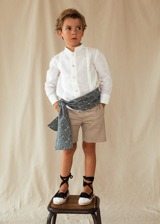 Fajín fallero flores azul