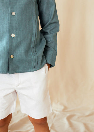 Bermuda piqué blanco