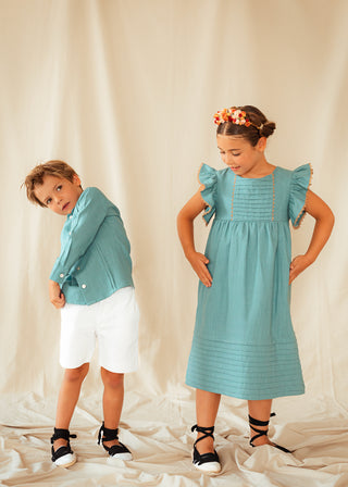 Bermuda piqué blanco