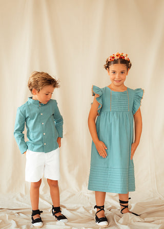 Bermuda piqué blanco