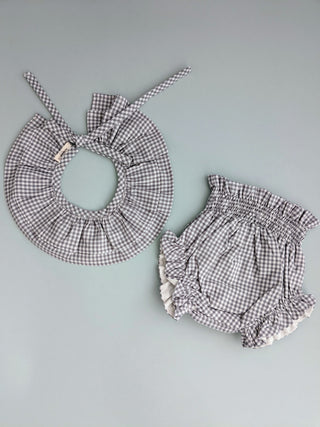 Gingham Culotte Gray