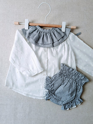 Gingham Culotte Gray